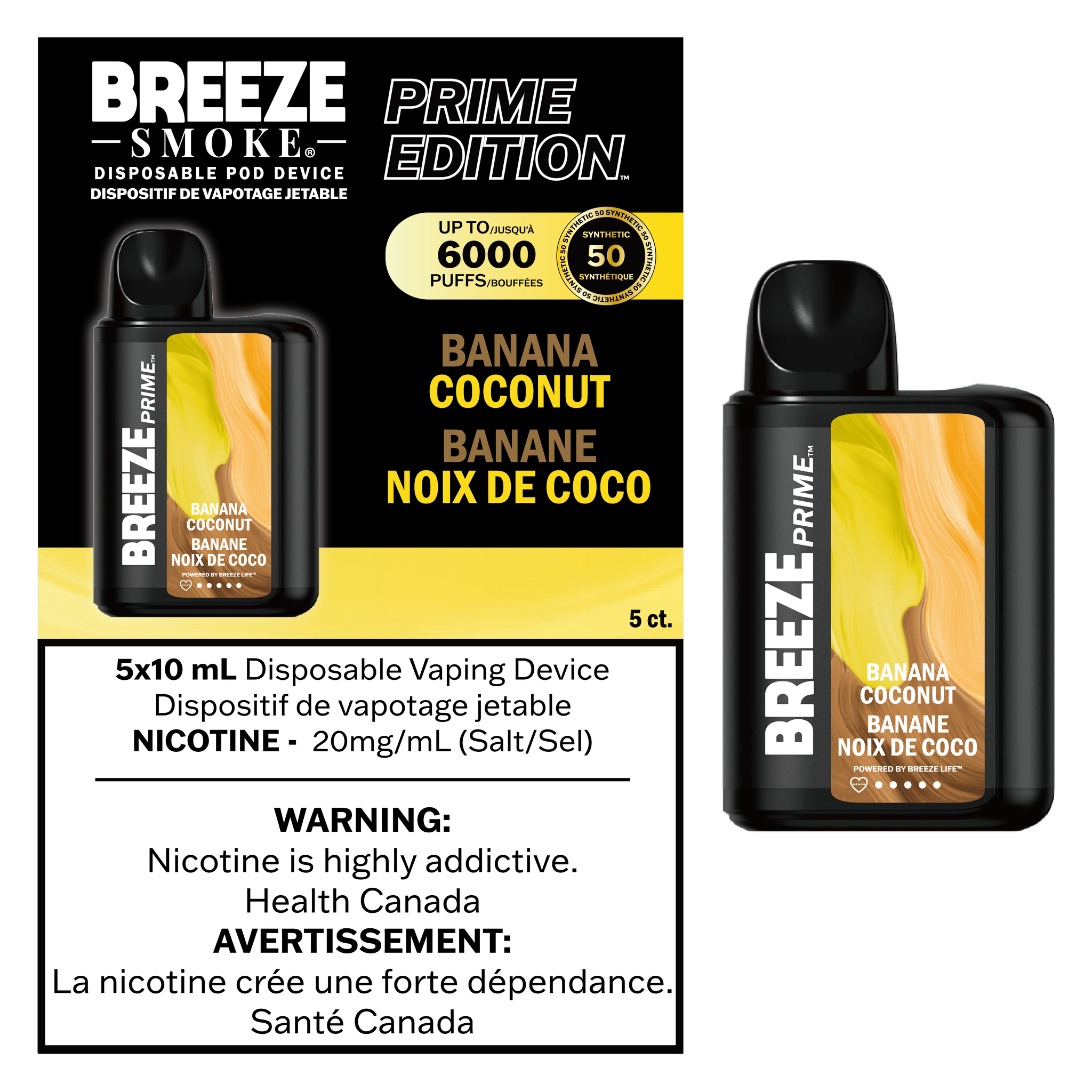 Breeze Prime - Disposable E-Cig (6000 Puffs) (PROVINCIAL)