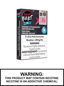 Flavour Beast Flow Pods -Savage Strawberry Watermelon (Compatible With STLTH)