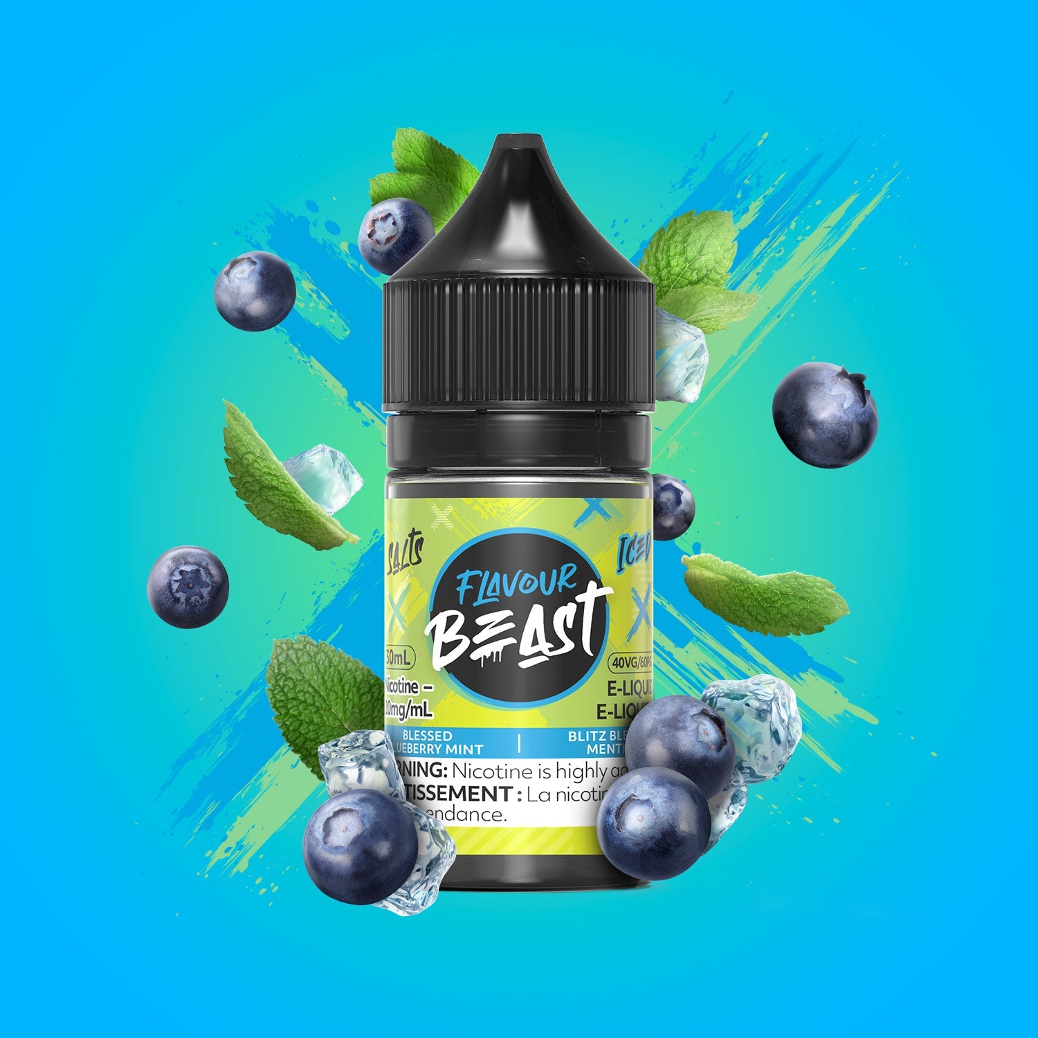 Flavour Beast Salt - Blessed Blueberry Mint Iced (PROVINCIAL)