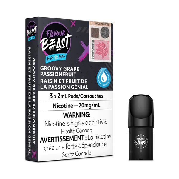 Flavour Beast Flow Pods - Groovy Grape Passionfruit (Compatible With STLTH)