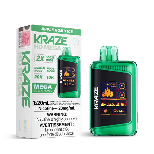 Kraze HD Mega - Disposable E-Cig (EXCISE TAXED) (20k Puffs)