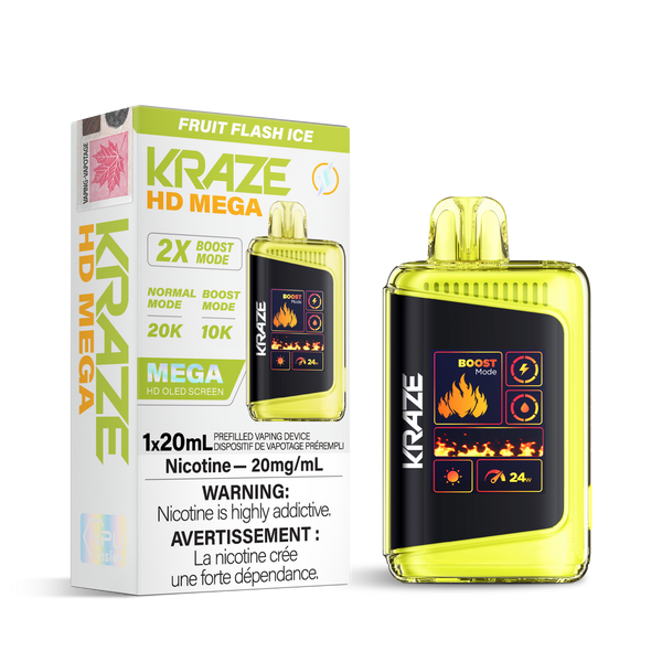 Kraze HD Mega - Disposable E-Cig (EXCISE TAXED) (20k Puffs)