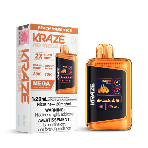 Kraze HD Mega - Disposable E-Cig (EXCISE TAXED) (20k Puffs)