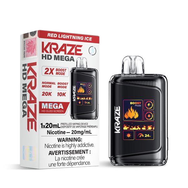 Kraze HD Mega - Disposable E-Cig (EXCISE TAXED) (20k Puffs)