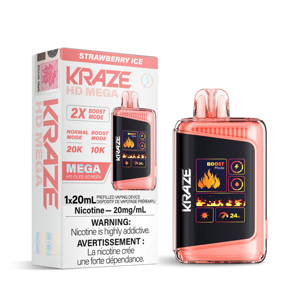 Kraze HD Mega - Disposable E-Cig (EXCISE TAXED) (20k Puffs)