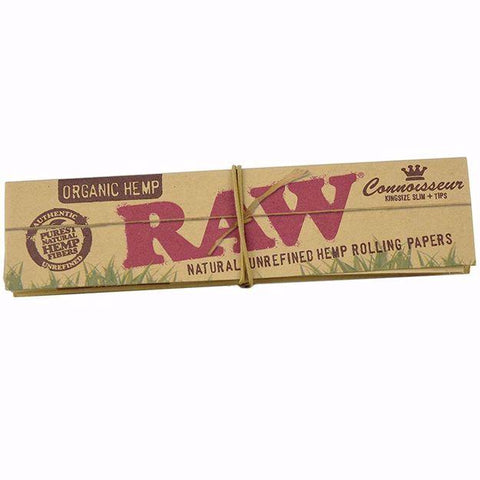 Raw - Organic Unrefined Hemp Rolling Papers ( Paper + Tips)