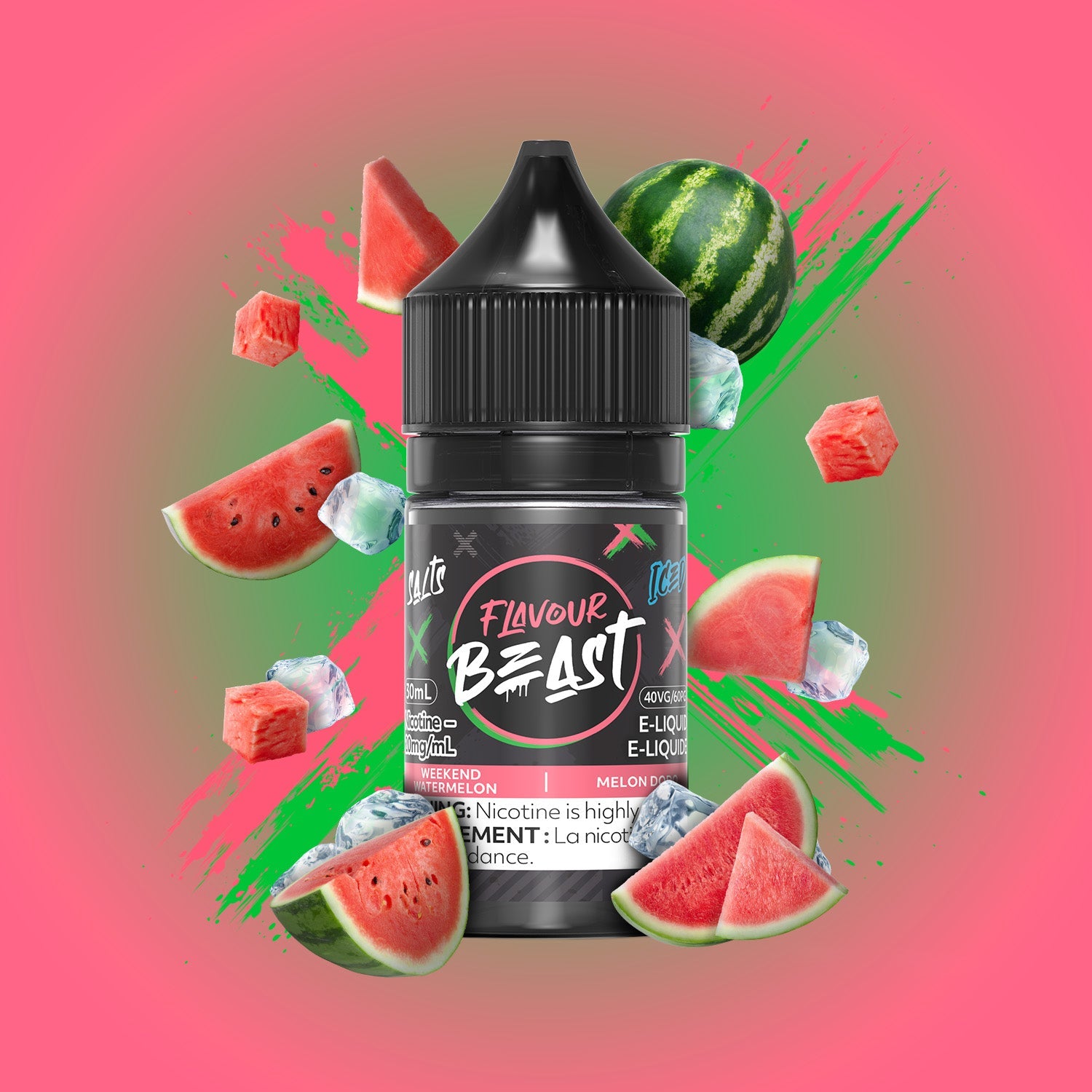 Flavour Beast Salt - Weekend Watermelon Iced (EXCISE TAXED)