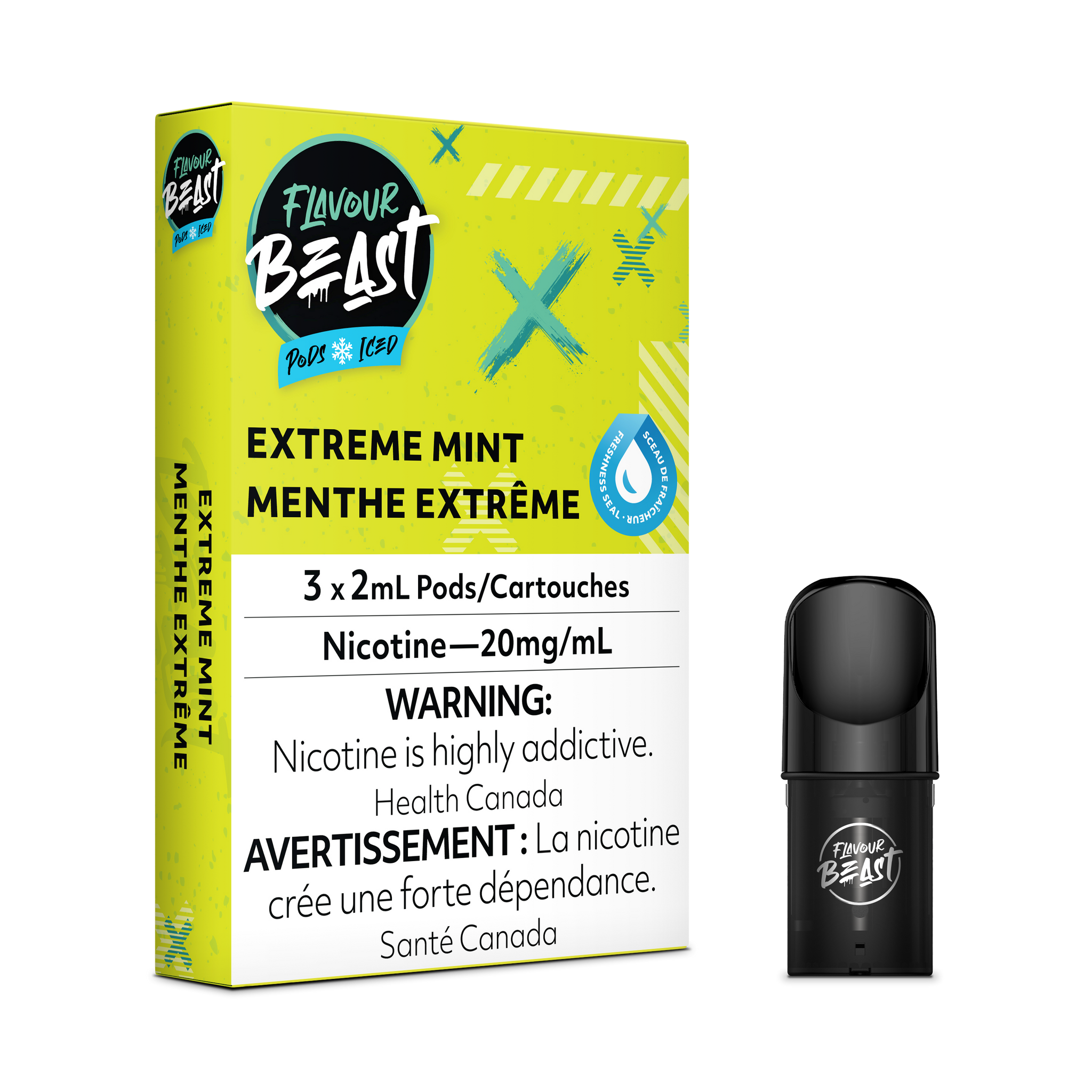 Flavour Beast Flow Pods - Extreme Mint Iced (Compatible With STLTH)