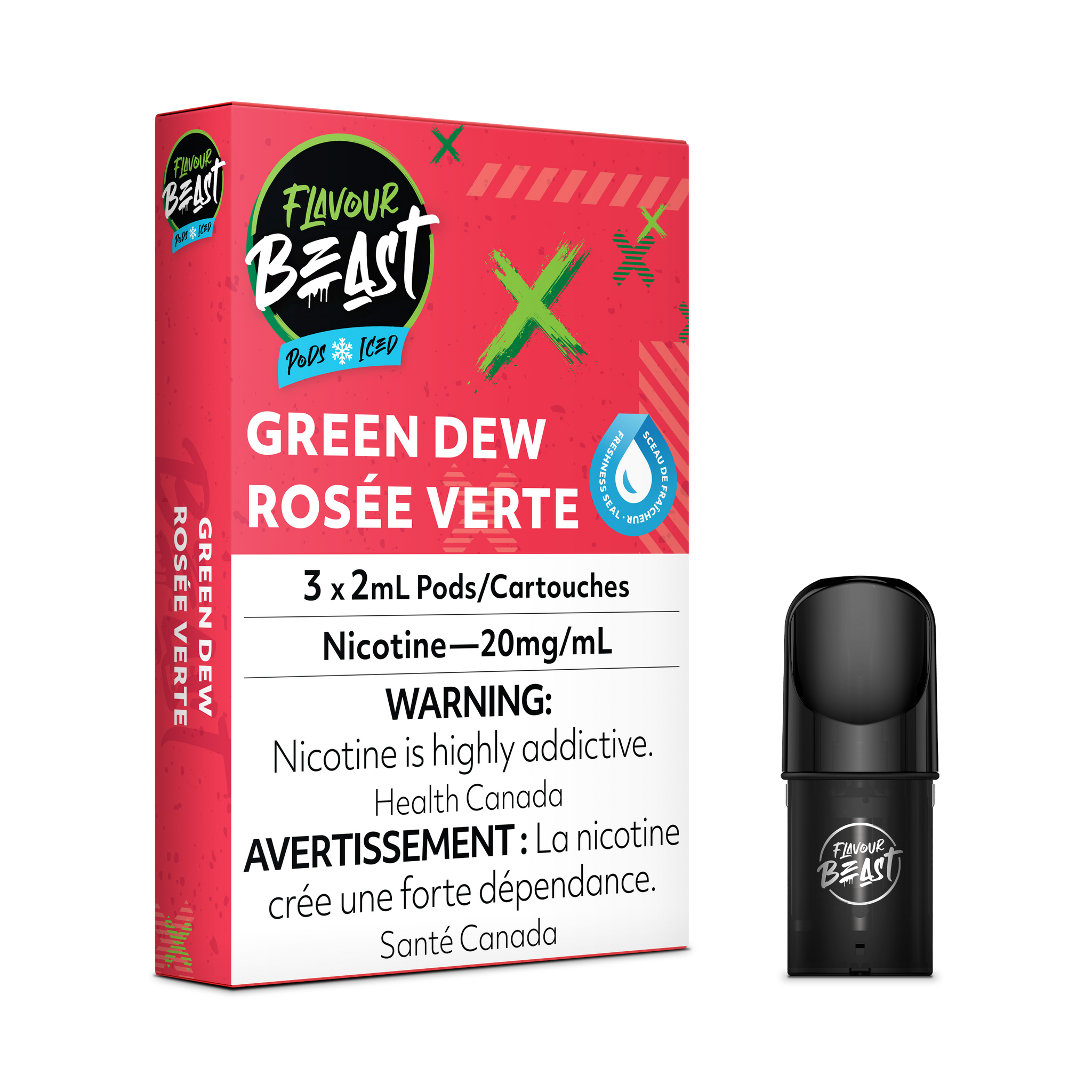 Flavour Beast Flow Pods - Green Dew Iced (Compatible With STLTH)