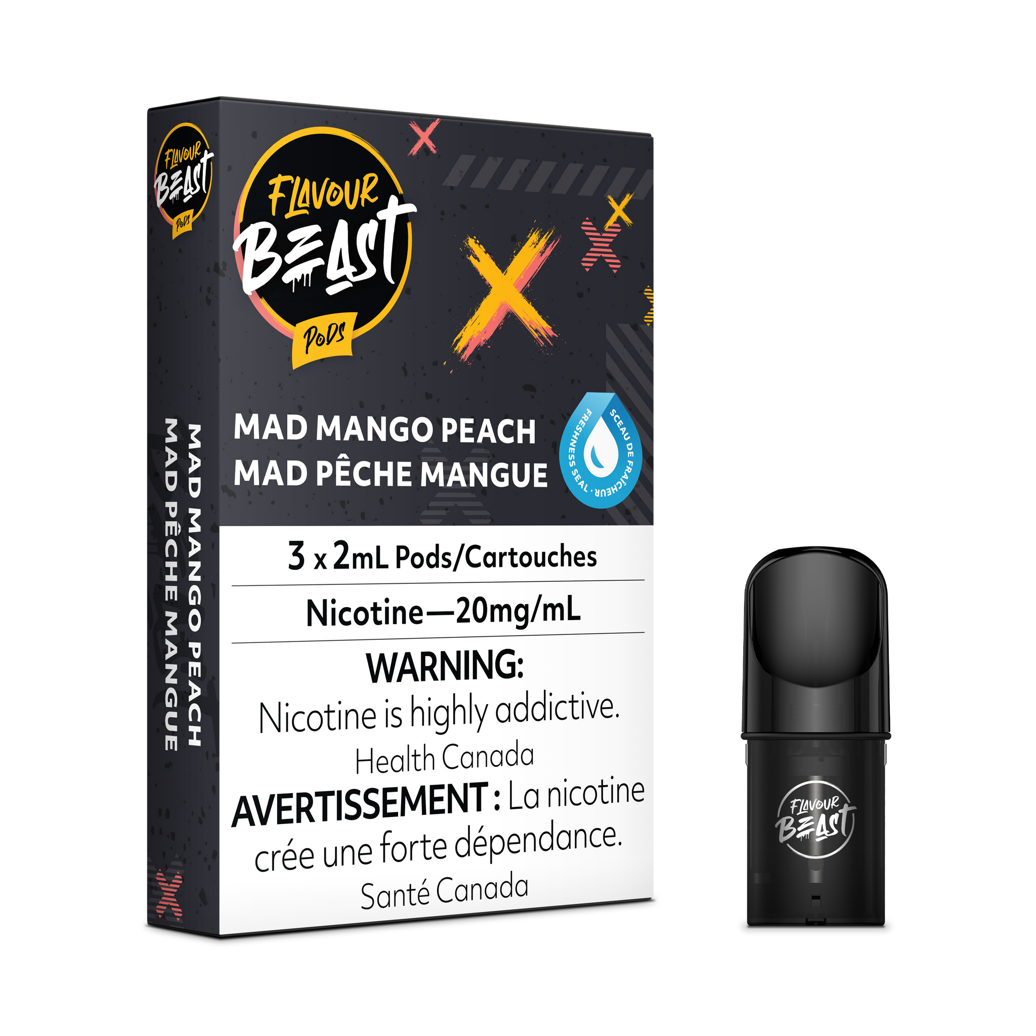 Flavour Beast Flow Pods - Mad Mango Peach (Compatible With STLTH)