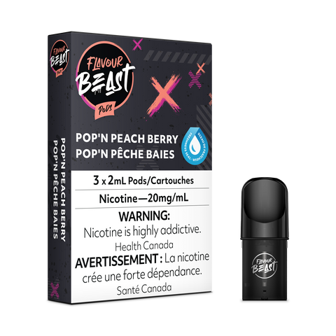 Flavour Beast Flow Pods - Pop'n Peach Berry (Compatible With STLTH)